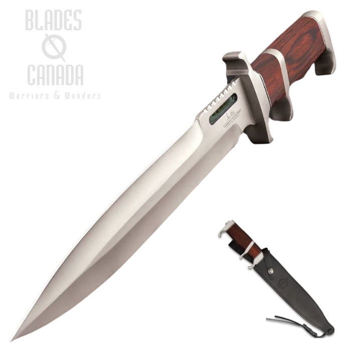Gil Hibben Bloodwood Sub Hilt Fixed Blade Knife, w/Leather Sheath, GH5097